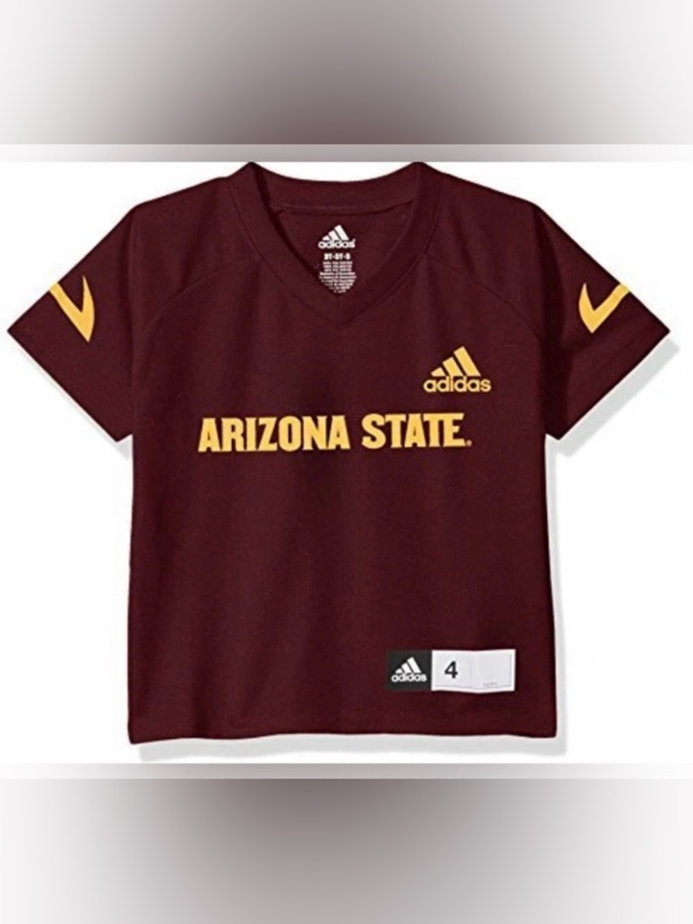 NWT [Adidas] Arizona State ASU Sun Devils NCAA Football Jersey Little Kids M 5/6 - Picture 2 of 9